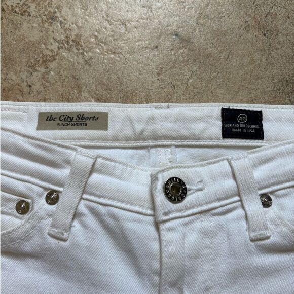 AG Adriano goldschmied white City Jean Shorts - Picture 7 of 7